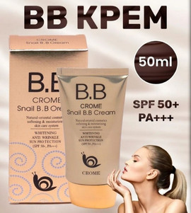 Матирующий BB крем для лица CROME с муцином улитки 50мл